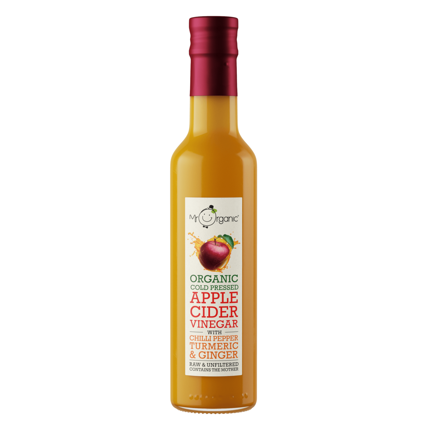 Mr Organic Apple Cider Vinegar with the Mother - Turmeric, Chilli & Ginger - 250ml