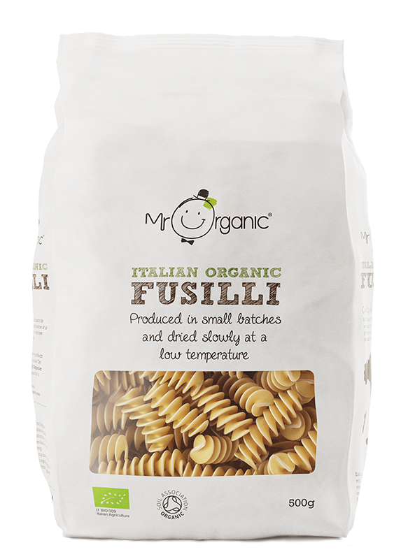 Mr Organic Fusilli Pasta - Case of 12 X 500g