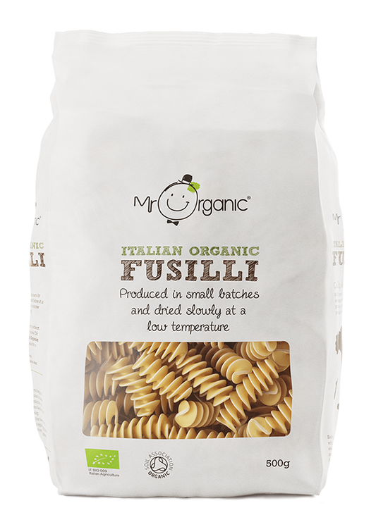 Mr Organic Fusilli Pasta - Case of 12 X 500g