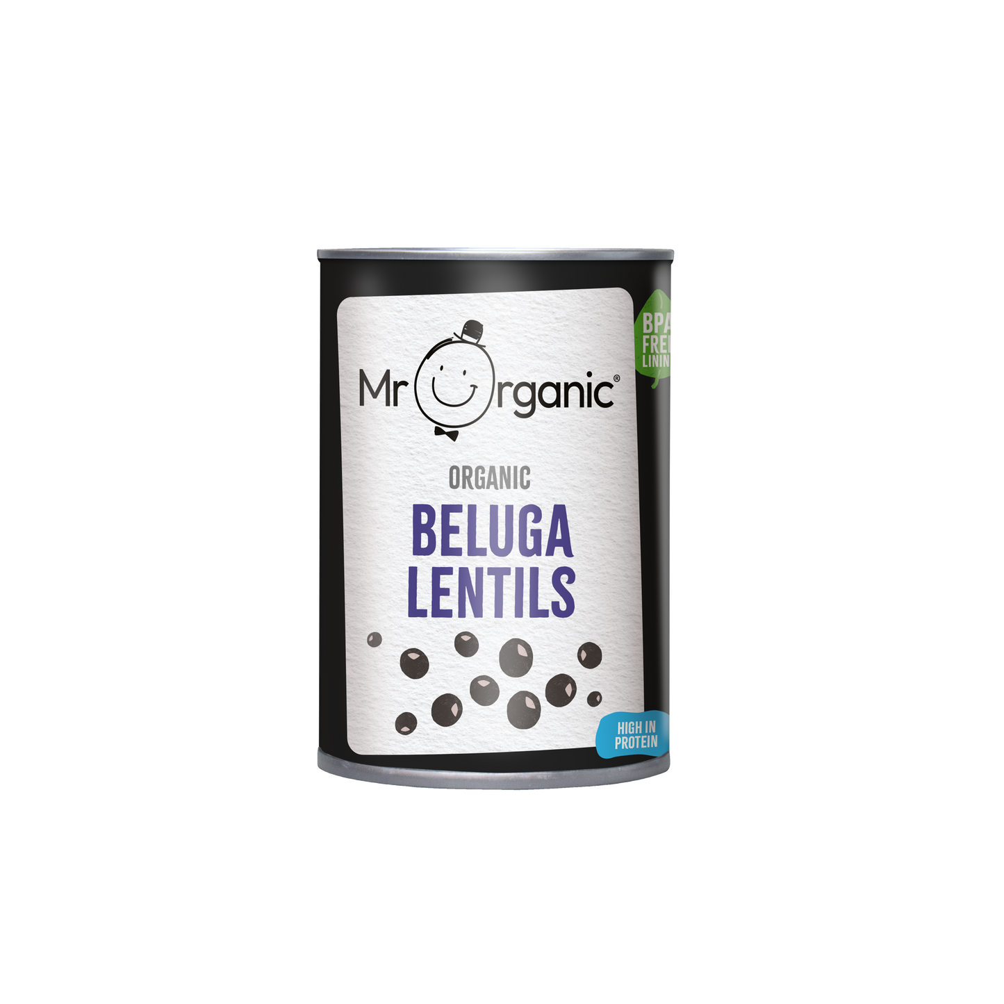 Mr Organic Beluga Lentils - Case of 12 X 400g