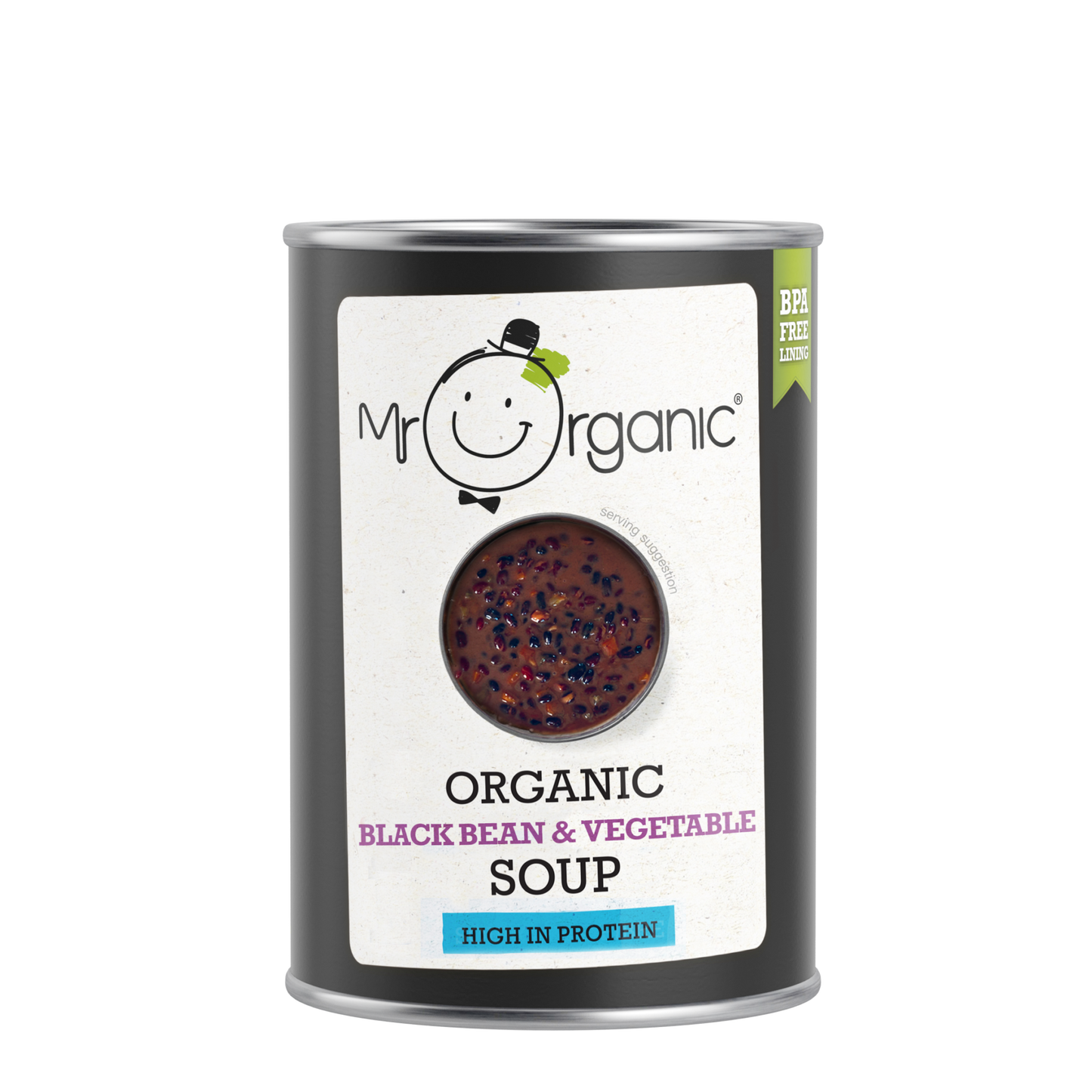 Mr Organic Black Bean & Vegetable Soup - 400g