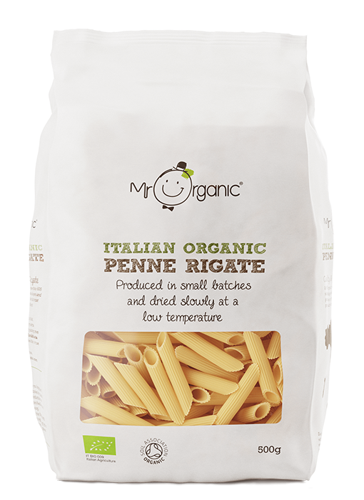 Mr Organic Penne Pasta - Case of 12 X 500g