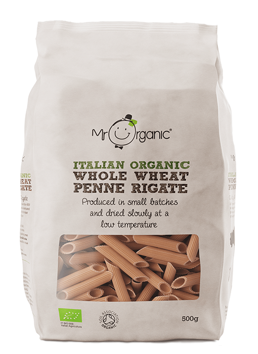 Mr Organic Whole Wheat Penne Pasta - Case of 12 X 500g