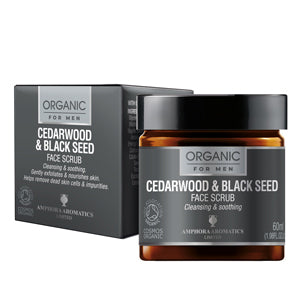 Organic for Men Cedarwood & Black Seed Face Scrub - 60ML