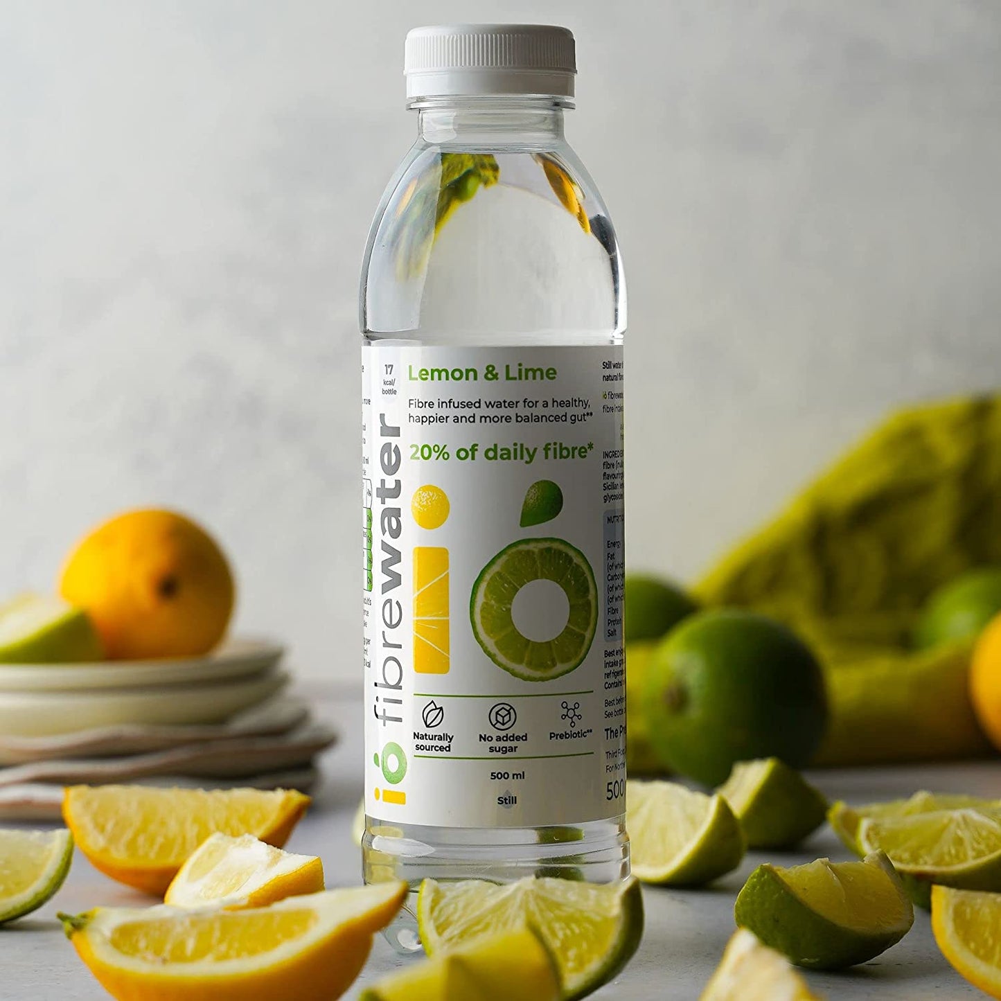 io fibrewater Mixed Case - Lemon & Lime & Strawberry - 12 x 500ML