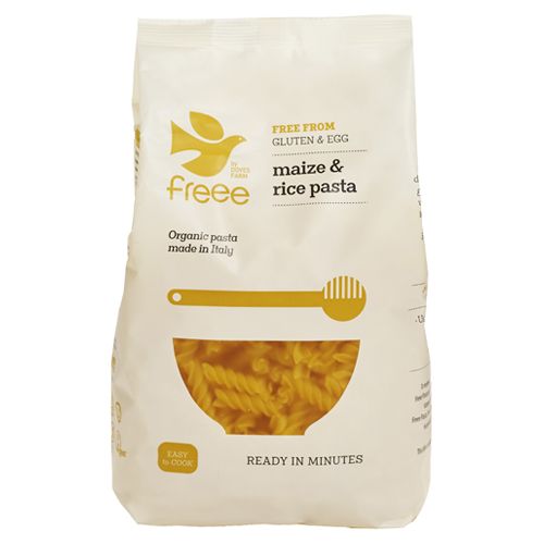 Doves Farm Freee Maize & Rice Fusilli - Case of 8 x 500G