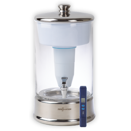 ZeroWater 40-Cup Glass Water Filter Dispenser - 9.5L