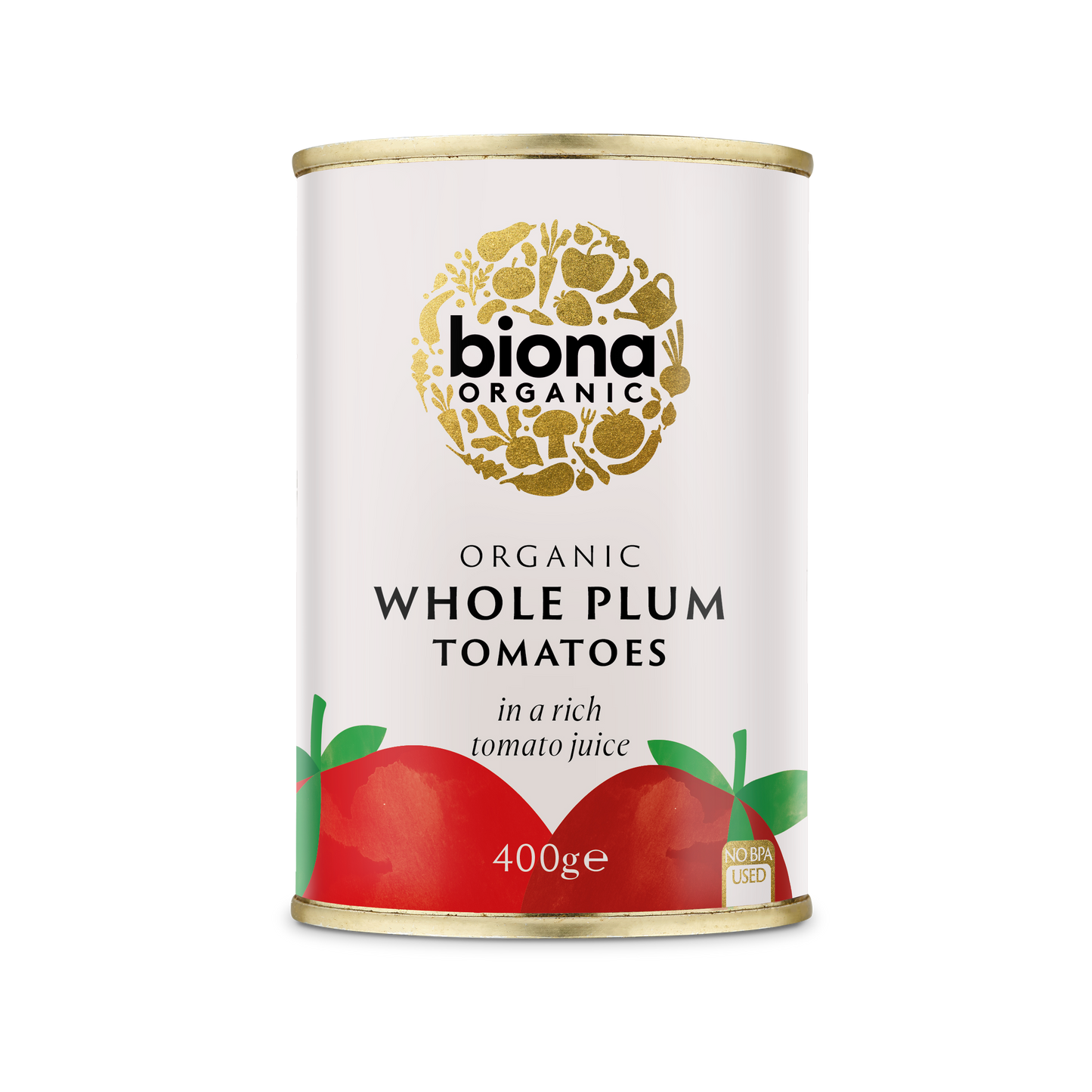 Biona Whole Plum Tomatoes - Case of 12 x 400G