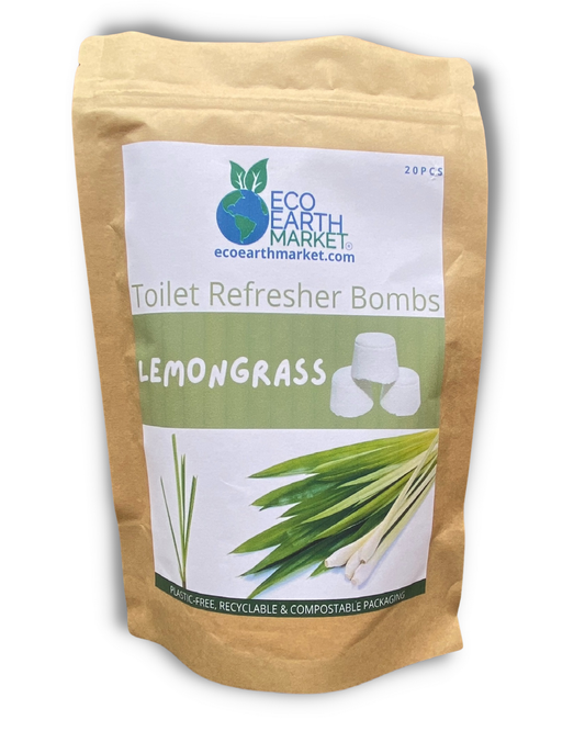 Eco Earth Market Toilet Refresher Bombs - Lemongrass - Bag of 20