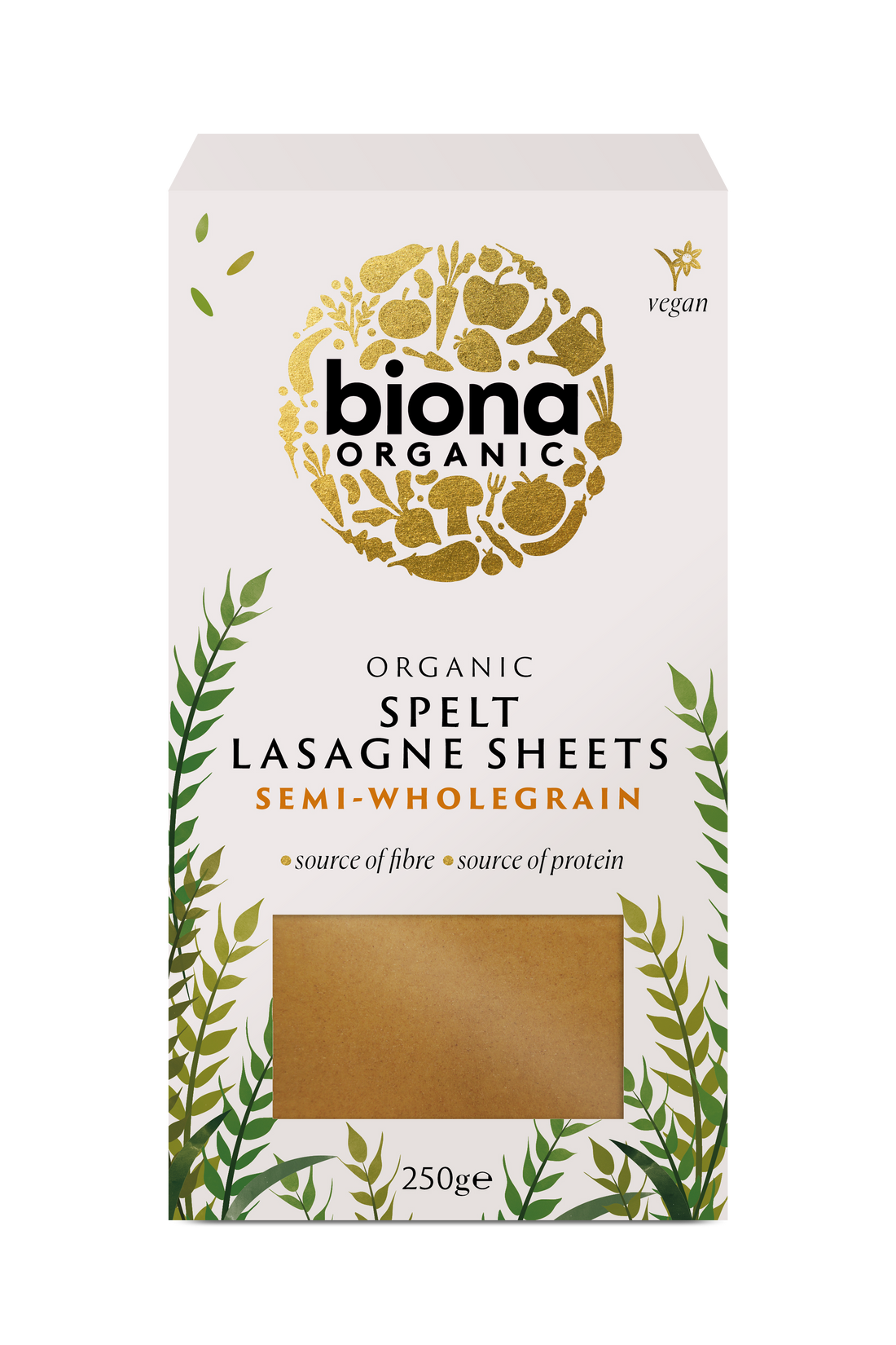 Biona Spelt Lasagne Sheets (semi-wholegrain) - Box of 12 x 250G