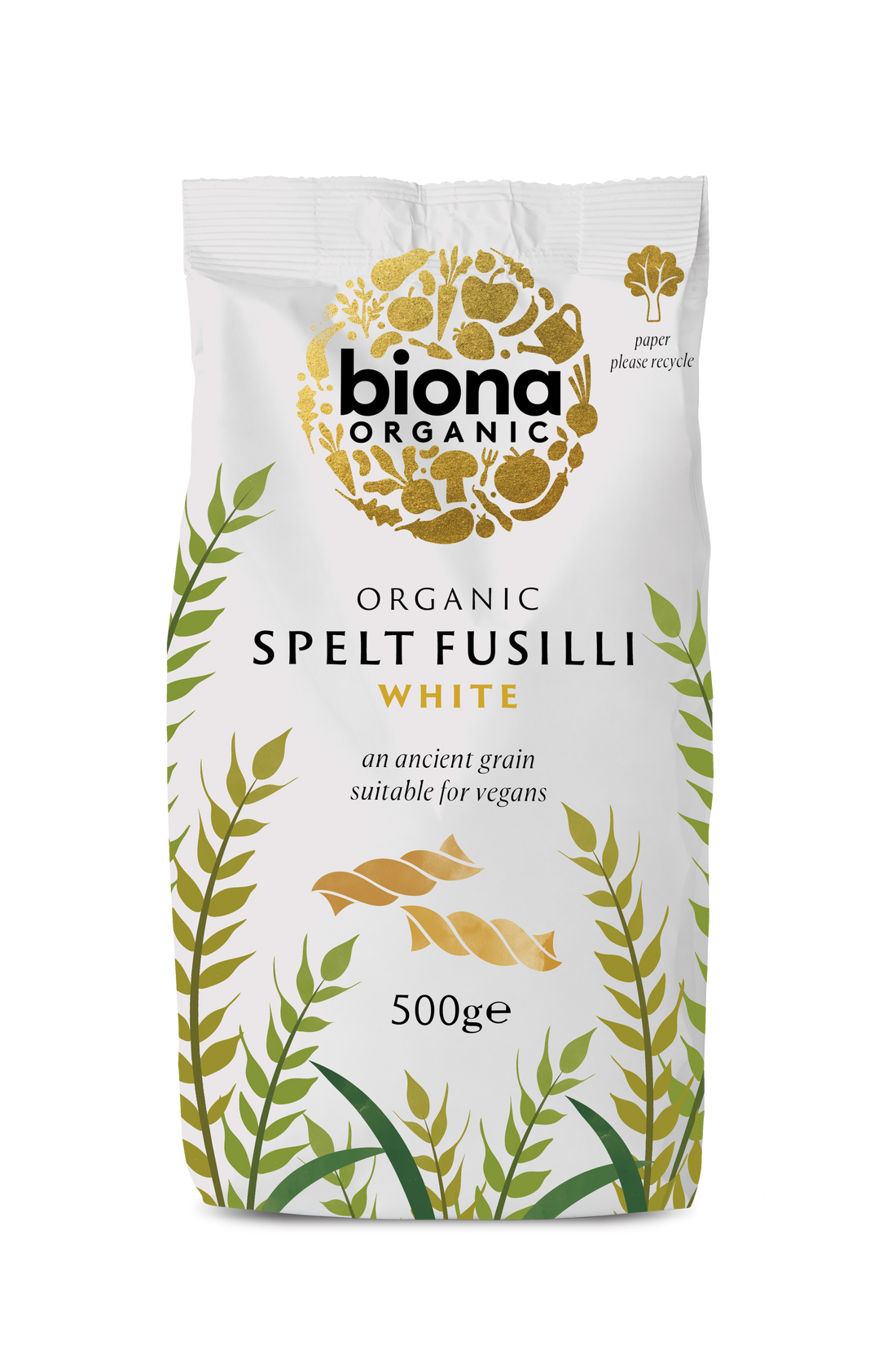 Biona Spelt White Fusilli - Box of 10 x 500G