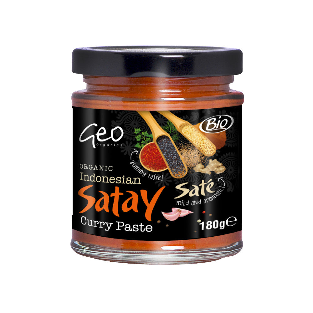 Geo Organics Satay Curry Paste - Case of 6 x 180G
