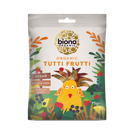 Biona Tutti Frutti Gums - Box of 10 x 75G