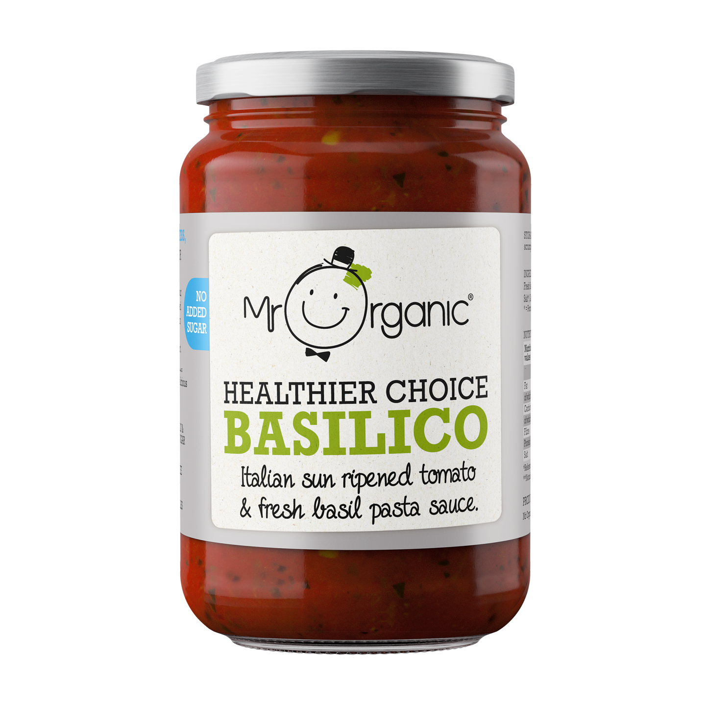 Mr Organic Basilico Pasta Sauce 660G - Case of 6 X 660g