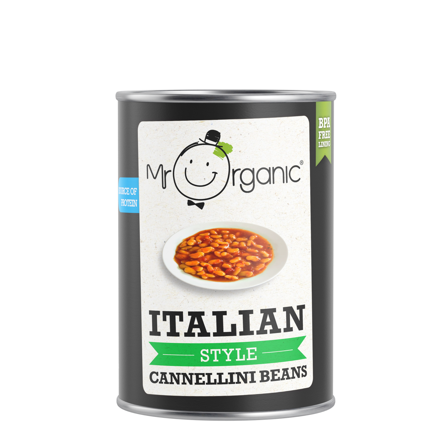 Mr Organic Italian Style Cannellini beans - Case of 12 X 400g