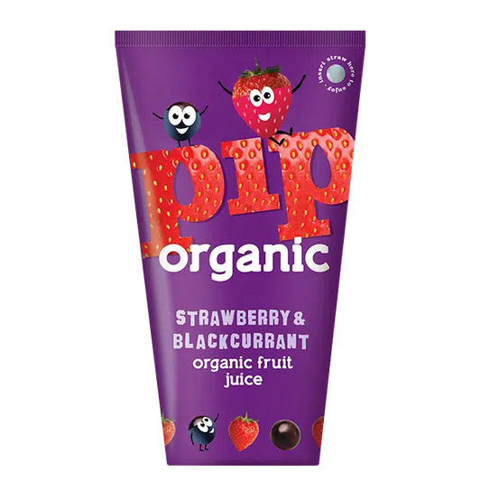 Pip Organic Strawberry & Blackcurrant Fruit Juice - Case of 4 x 180ML
