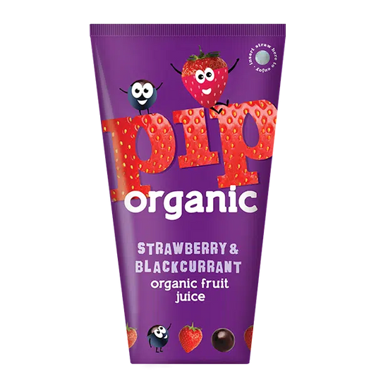 Pip Organic Strawberry & Blackcurrant Fruit Juice - Case of 24 x 180ML