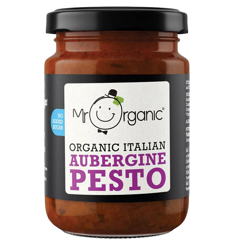 Mr Organic Aubergine Pesto - Case of 6 x 130G